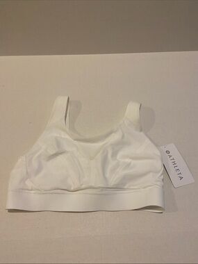 Athleta White SOUTIEN-GORGE INVINCIBLE Bra NWT 38 D